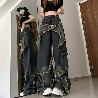 Distressed Frayed Jeans Korean Street Fashion Jeans By Made Extreme Shop Online at OH Vault