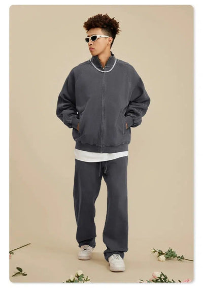 Striped Washed Loose Sweatpants Korean Street Fashion Pants By Thrived Basics Shop Online at OH Vault