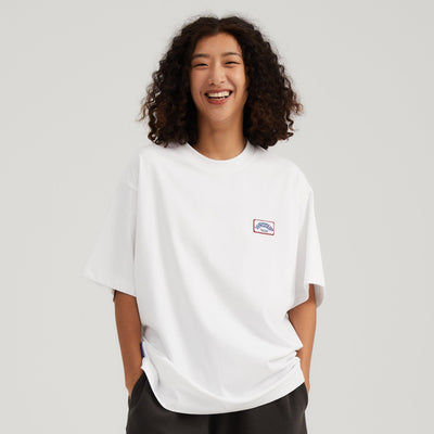 Logo Patch Casual T-Shirt Korean Street Fashion T-Shirt By WASSUP Shop Online at OH Vault