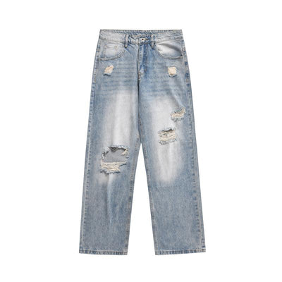 Mr Nearly Washed Frayed Cut Out Jeans Korean Street Fashion Jeans By Mr Nearly Shop Online at OH Vault