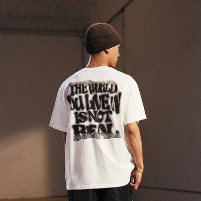 Gradient Slogan Graphic T-Shirt Korean Street Fashion T-Shirt By Remedy Shop Online at OH Vault