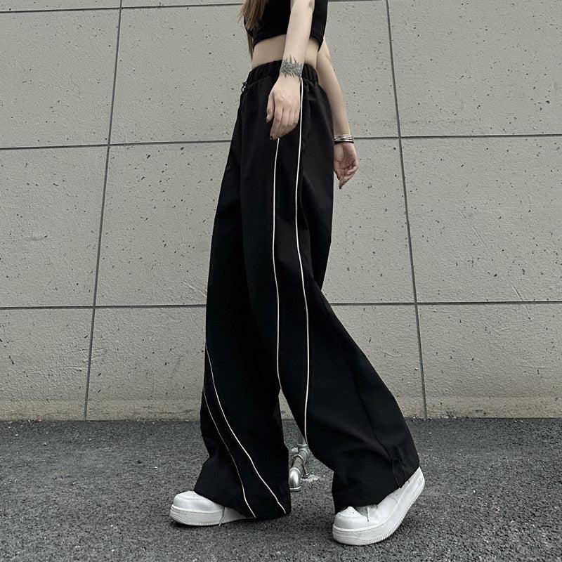 Striped Contrast Sports Pants Korean Street Fashion Pants By Made Extreme Shop Online at OH Vault