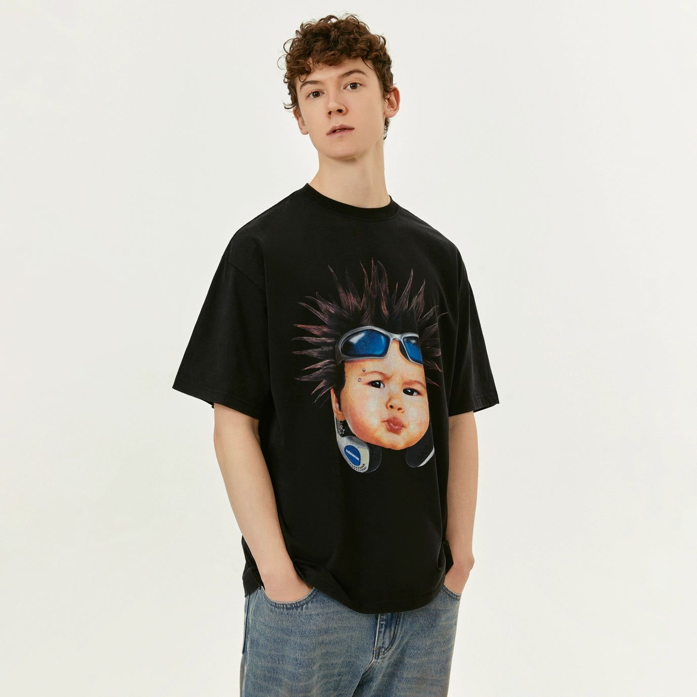 Baby Face Graphic T-Shirt Korean Street Fashion T-Shirt By Made Extreme Shop Online at OH Vault
