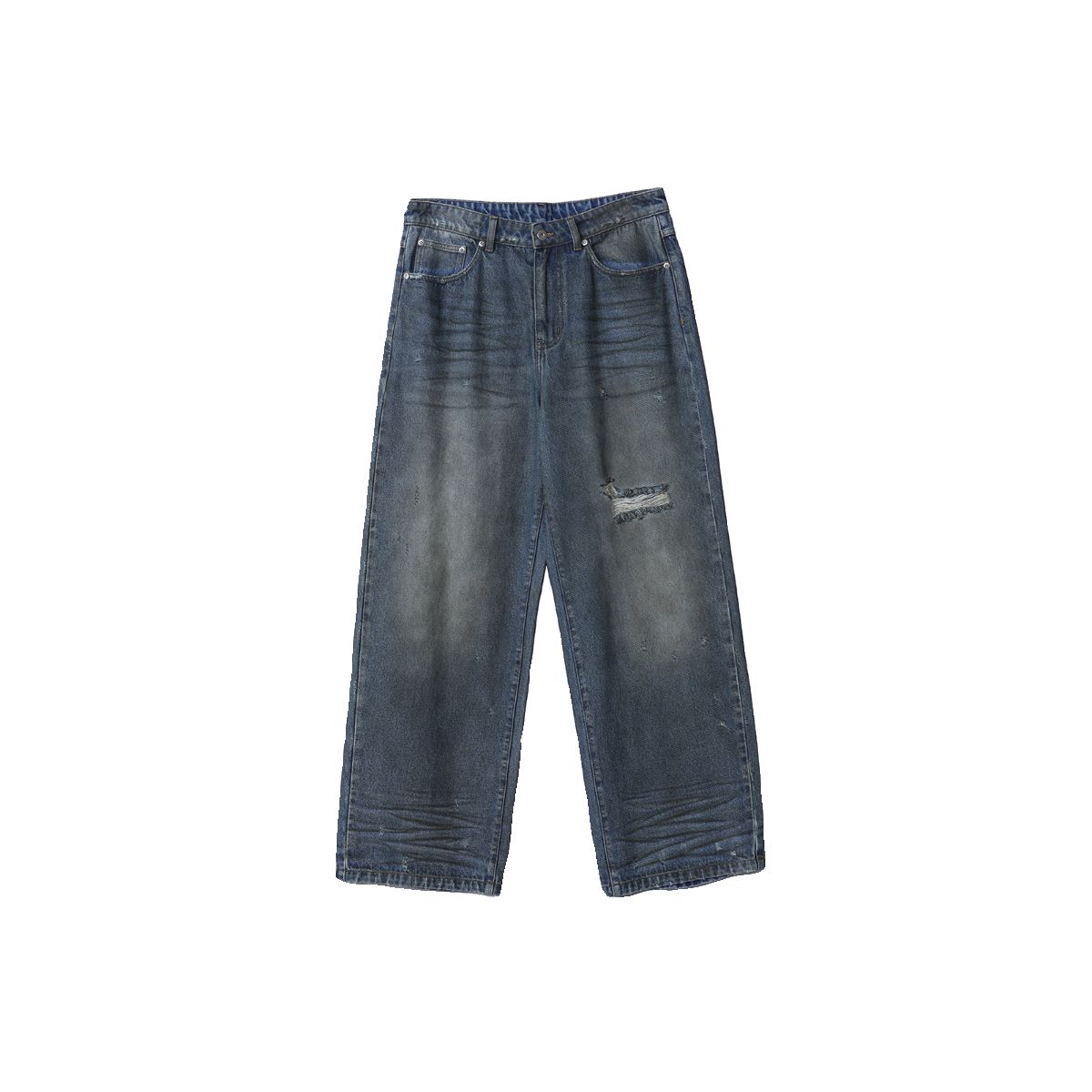Ripped and Washed Jeans Korean Street Fashion Jeans By Roaring Wild Shop Online at OH Vault