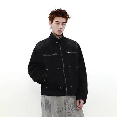 Multi-Detail and Zippers Jacket Korean Street Fashion Jacket By Mr Nearly Shop Online at OH Vault