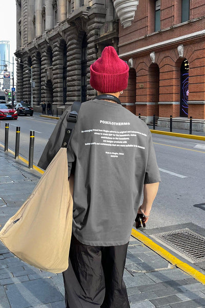 Resist Text Graphic T-Shirt Korean Street Fashion T-Shirt By Poikilotherm Shop Online at OH Vault