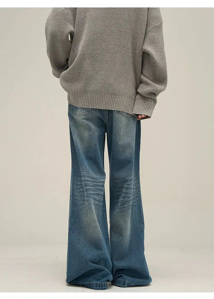 Wide Straight Leg Jeans Korean Street Fashion Jeans By 77Flight Shop Online at OH Vault