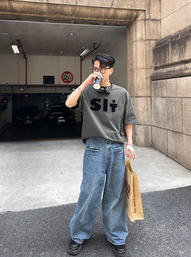 Bold Font Letters T-Shirt Korean Street Fashion T-Shirt By Poikilotherm Shop Online at OH Vault
