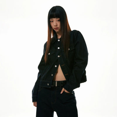 Basic Buttoned Denim Jacket Korean Street Fashion Jacket By Funky Fun Shop Online at OH Vault