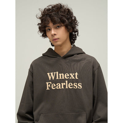 77Flight Wlnext Fearless Text Hoodie Korean Street Fashion Hoodie By 77Flight Shop Online at OH Vault