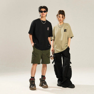 Subtle Fade Logo T-Shirt Korean Street Fashion T-Shirt By New Start Shop Online at OH Vault