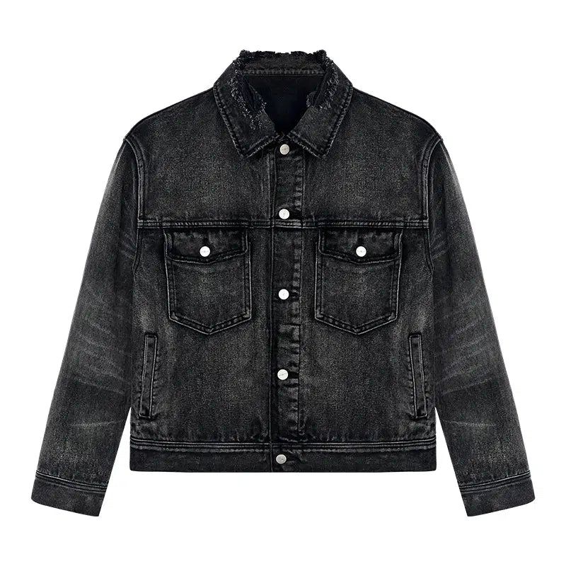 Short Boxy Denim Jacket Korean Street Fashion Jacket By Terra Incognita Shop Online at OH Vault