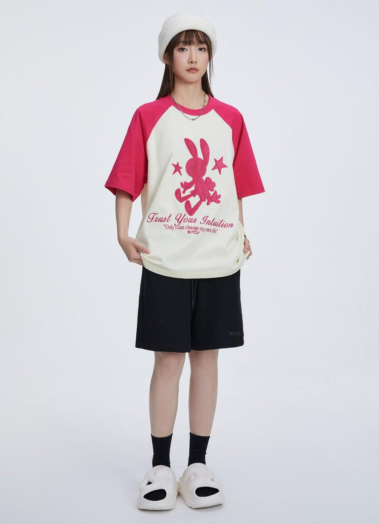 Star Rabbit Graphic T-Shirt Korean Street Fashion T-Shirt By PCLP Shop Online at OH Vault