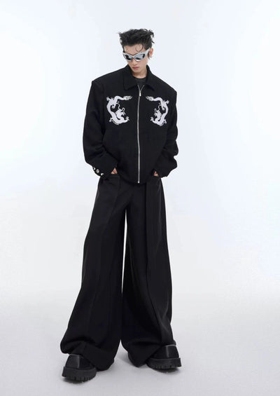 Dragon Detail Loose Jacket Korean Street Fashion Jacket By Argue Culture Shop Online at OH Vault