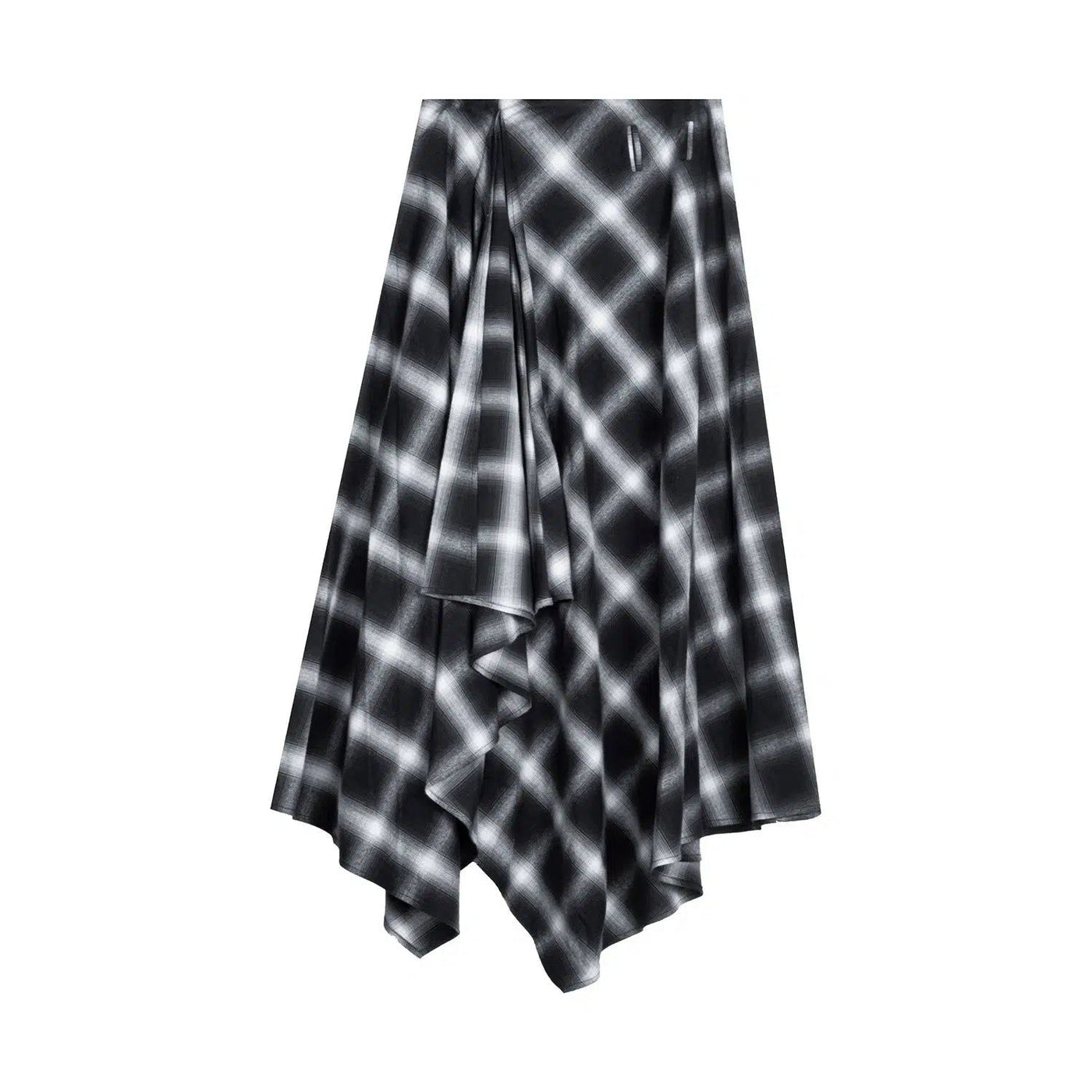 Drapey Folds Plaid Skirt Korean Street Fashion Skirt By Terra Incognita Shop Online at OH Vault