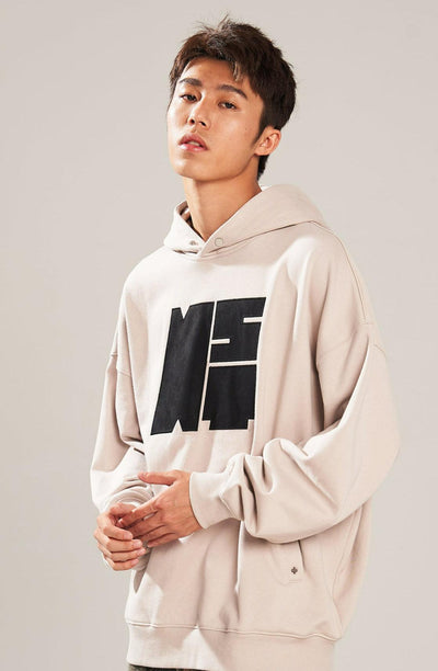 New Start Casual Stitched Logo Sports Hoodie Korean Street Fashion Hoodie By New Start Shop Online at OH Vault