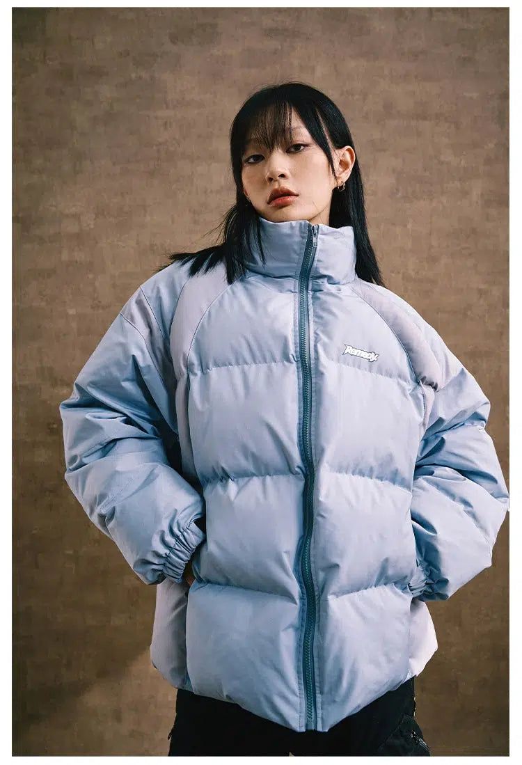 Quilted Zipped Puffer Jacket Korean Street Fashion Jacket By Remedy Shop Online at OH Vault
