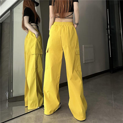 Big Pocket Drawstring Cargo Pants Korean Street Fashion Pants By Made Extreme Shop Online at OH Vault