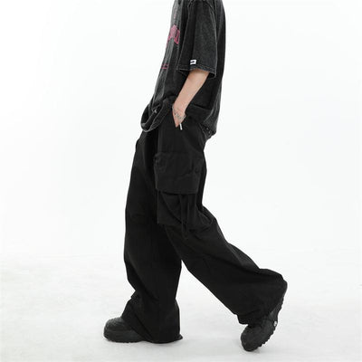 Multi-Pocket Pleated Parachute Pants Korean Street Fashion Pants By MaxDstr Shop Online at OH Vault
