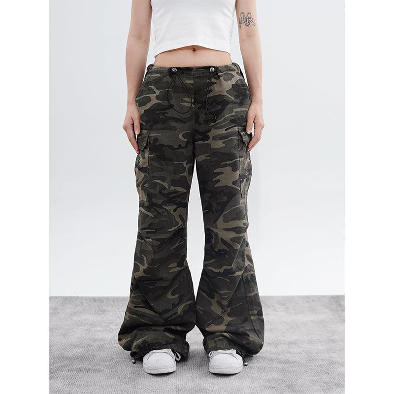 Made Extreme Drawstring Camouflage Pattern Cargo Pants Korean Street Fashion Pants By Made Extreme Shop Online at OH Vault