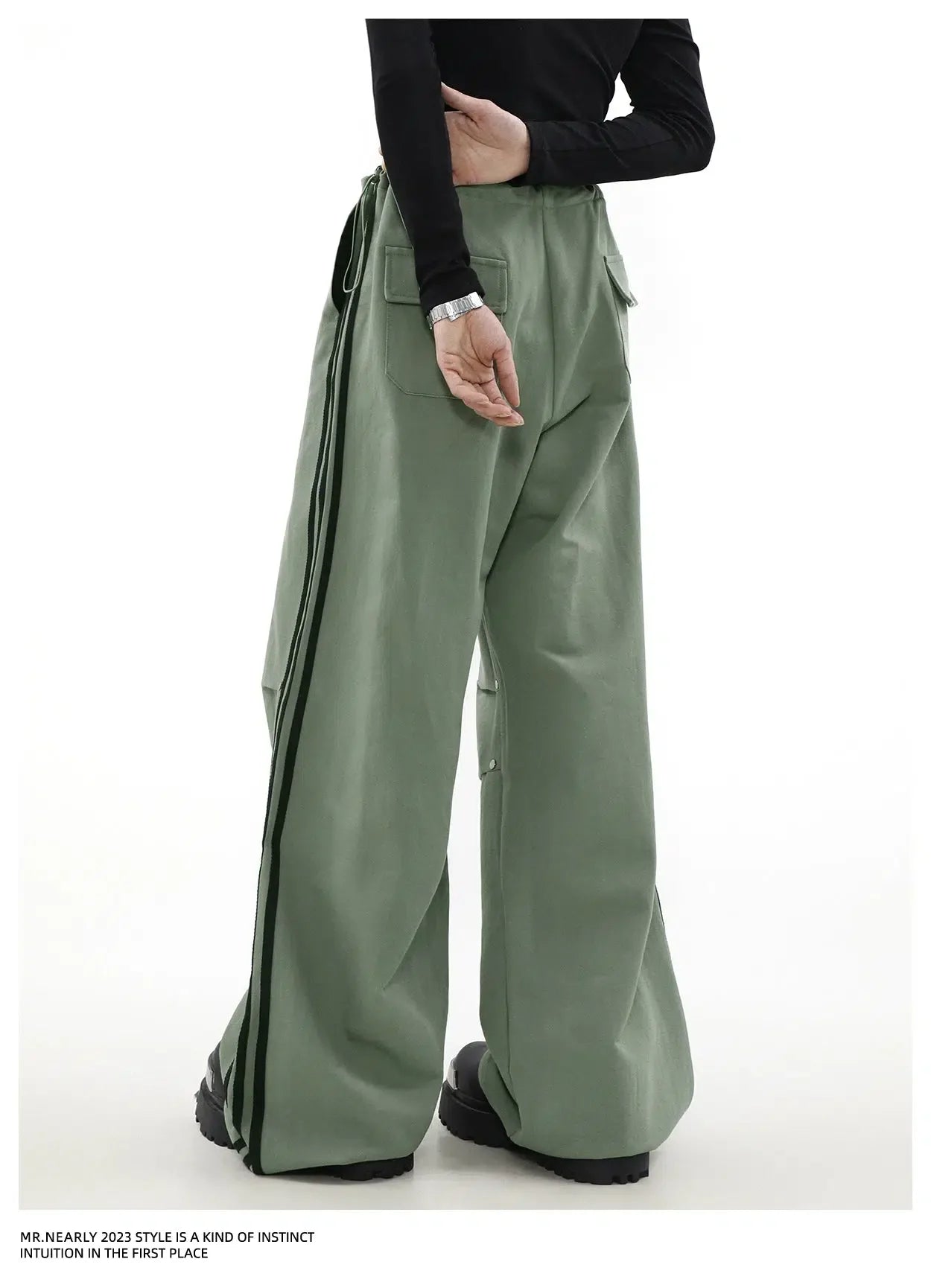 Classic Athleisure Drawstring Track Pants Korean Street Fashion Pants By Mr Nearly Shop Online at OH Vault