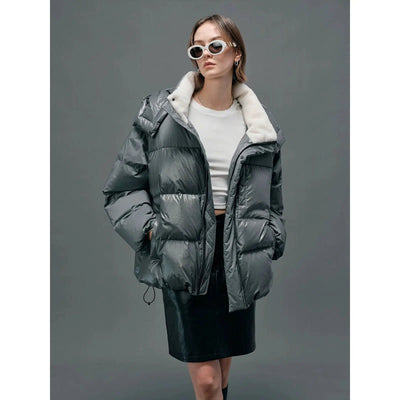 Shiny Heavyweight Down Jacket Korean Street Fashion Jacket By NANS Shop Online at OH Vault