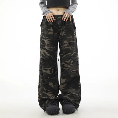 Drawstring Camouflage Casual Pants Korean Street Fashion Pants By Mr Nearly Shop Online at OH Vault
