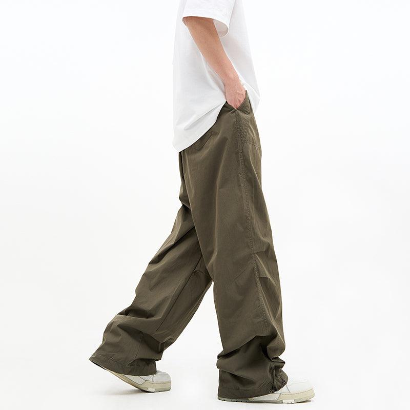 A PUEE Solid Color Drawstring Parachute Pants Korean Street Fashion Pants By A PUEE Shop Online at OH Vault