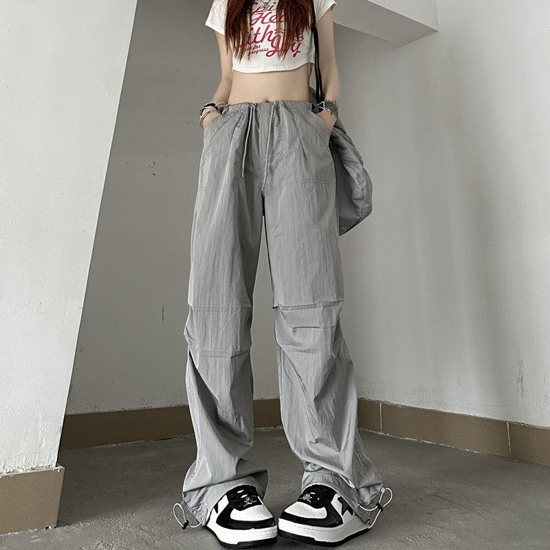 Made Extreme Drawstring Loose Pleated Pants Korean Street Fashion Pants By Made Extreme Shop Online at OH Vault
