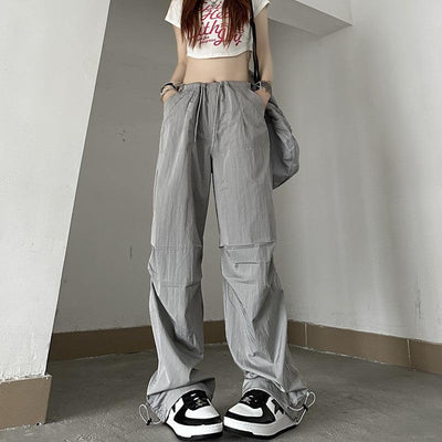 Drawstring Loose Pleated Pants Korean Street Fashion Pants By Made Extreme Shop Online at OH Vault