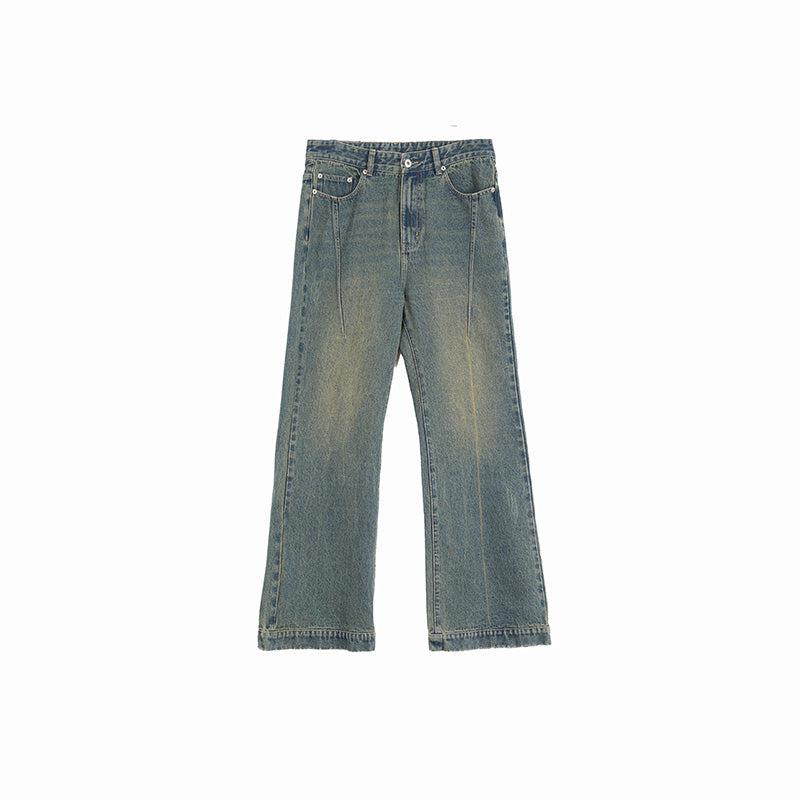 Distressed Washed Buttoned Jeans Korean Street Fashion Jeans By Roaring Wild Shop Online at OH Vault