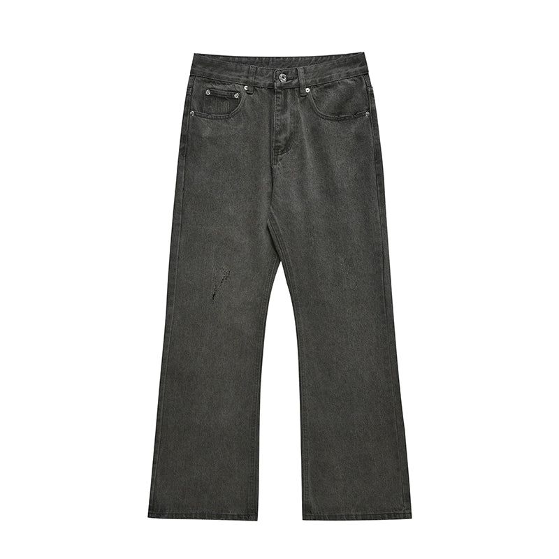 Faded Distressed Flare Jeans Korean Street Fashion Jeans By A PUEE Shop Online at OH Vault