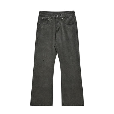 Faded Distressed Flare Jeans Korean Street Fashion Jeans By A PUEE Shop Online at OH Vault