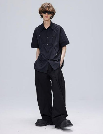Loose Pleated Trousers Korean Street Fashion Pants By Cro World Shop Online at OH Vault