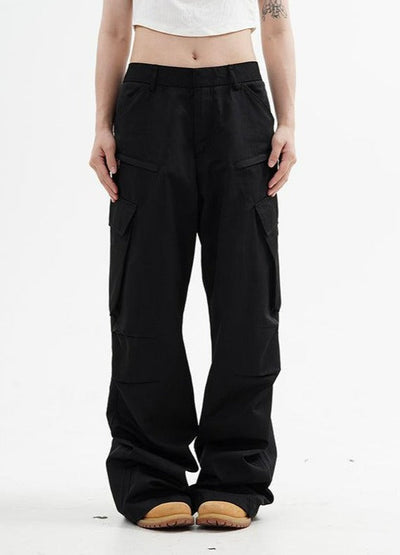 High Waist Straight Cargo Pants Korean Street Fashion Pants By Made Extreme Shop Online at OH Vault