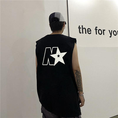 Casual N Star Graphic Tank Top Korean Street Fashion Tank Top By Made Extreme Shop Online at OH Vault