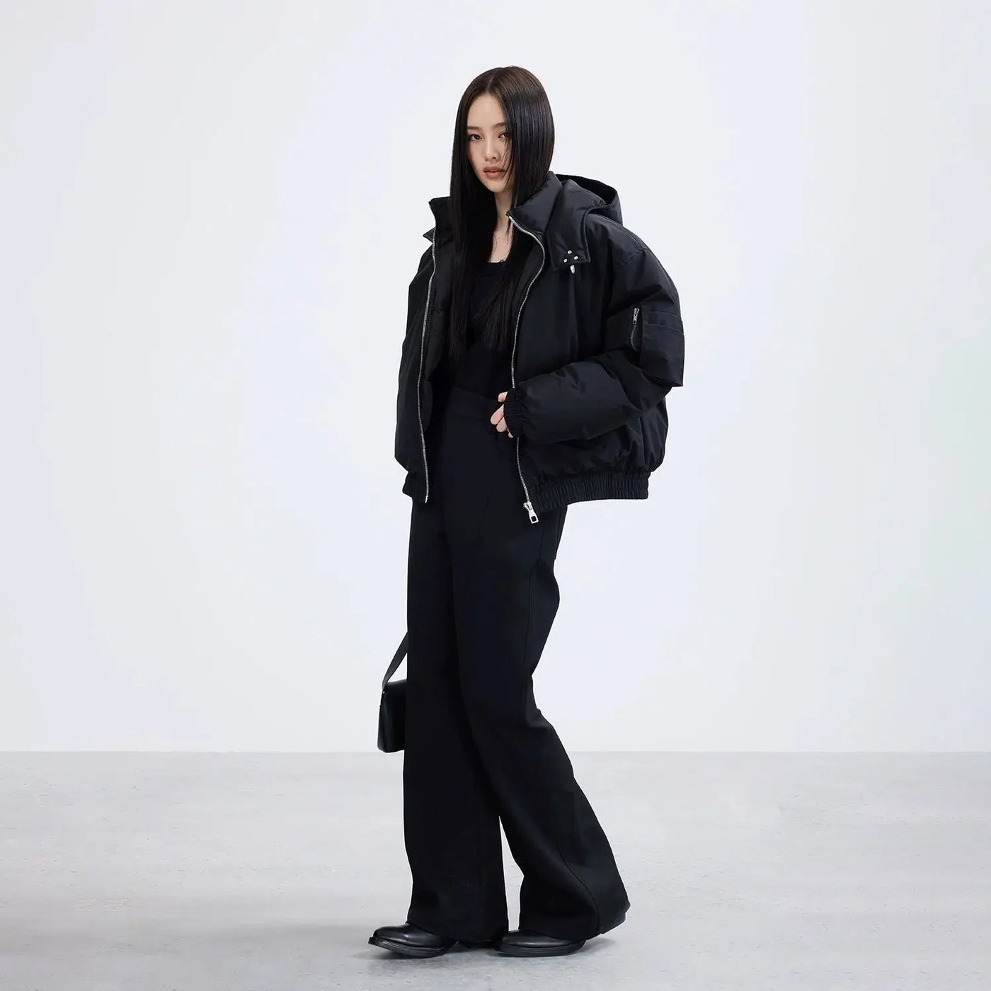 Ruched Hem Puffer Jacket Korean Street Fashion Jacket By Terra Incognita Shop Online at OH Vault