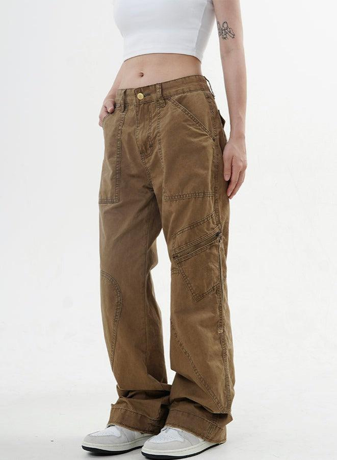 Made Extreme Multi-Pocket Stitched Detail Pants Korean Street Fashion Pants By Made Extreme Shop Online at OH Vault