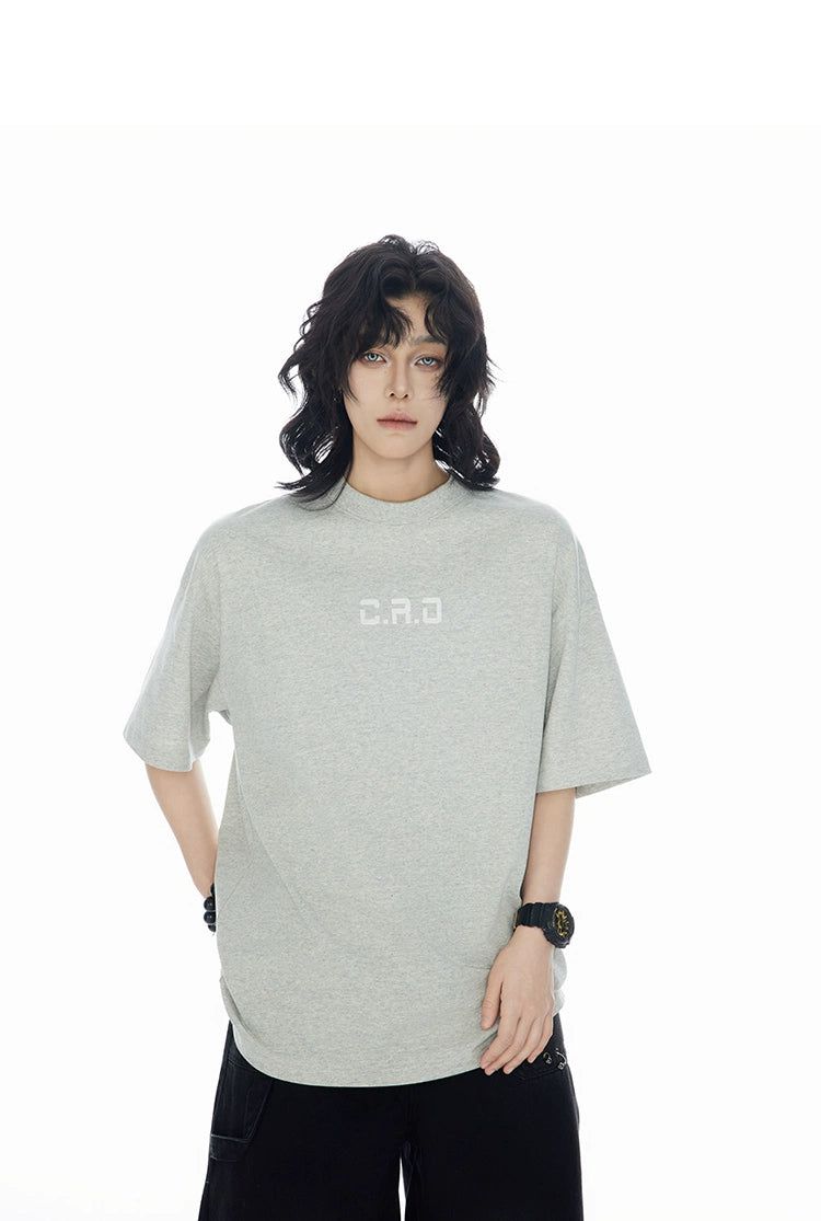Logo Puff Print T-Shirt Korean Street Fashion T-Shirt By Cro World Shop Online at OH Vault
