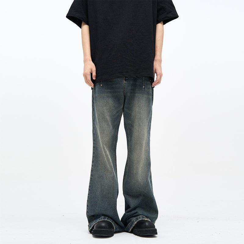 77Flight Cat Whisker Washed Flare Leg Jeans Korean Street Fashion Jeans By 77Flight Shop Online at OH Vault
