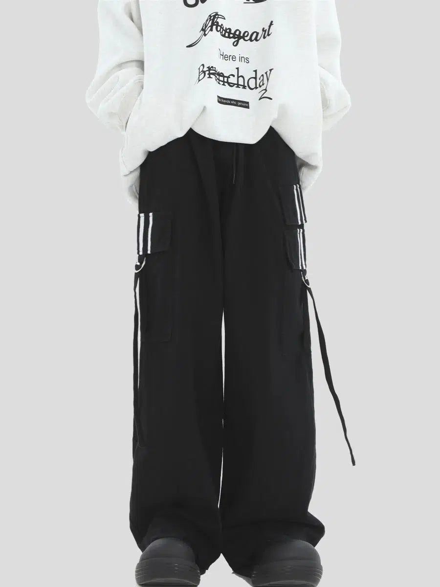 Pocket Straps Cargo Pants Korean Street Fashion Pants By INS Korea Shop Online at OH Vault