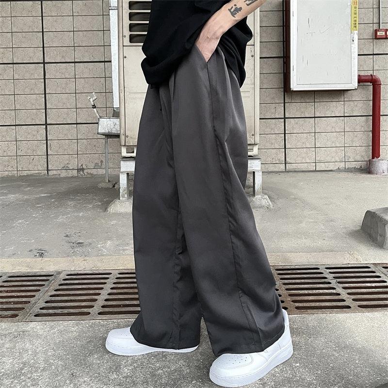 Made Extreme Elastic Waist Relaxed Fit Pants Korean Street Fashion Pants By Made Extreme Shop Online at OH Vault