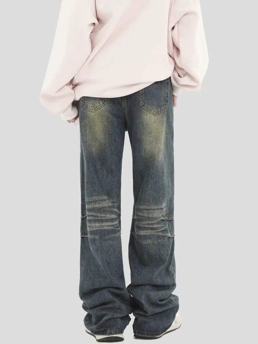 Seam Lines Faded Jeans Korean Street Fashion Jeans By INS Korea Shop Online at OH Vault