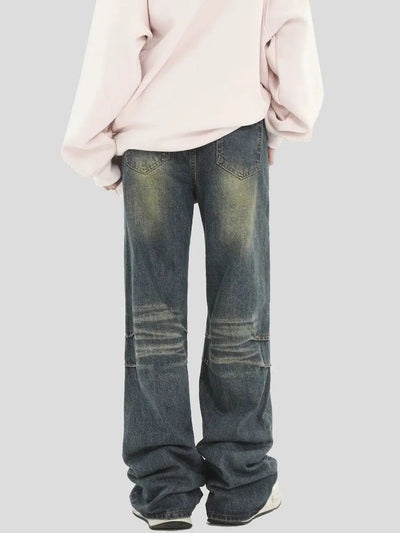 Seam Lines Faded Jeans Korean Street Fashion Jeans By INS Korea Shop Online at OH Vault