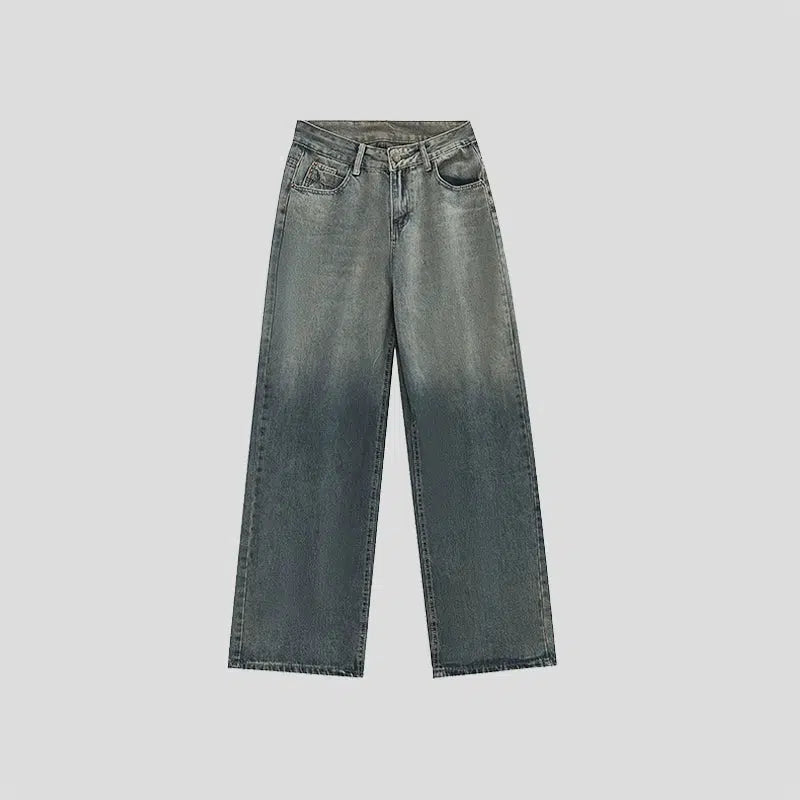 Gradient Faded Relaxed Fit Jeans Korean Street Fashion Jeans By INS Korea Shop Online at OH Vault