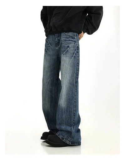 Lightning Burst Pattern Jeans Korean Street Fashion Jeans By MEBXX Shop Online at OH Vault