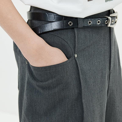 Vintage Seam Detailed Trousers Korean Street Fashion Pants By Opicloth Shop Online at OH Vault