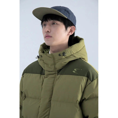 Contrast Shoulder Puffer Jacket Korean Street Fashion Jacket By Mentmate Shop Online at OH Vault