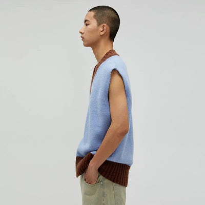 Color Block Knit Vest Korean Street Fashion Vest By SOUTH STUDIO Shop Online at OH Vault