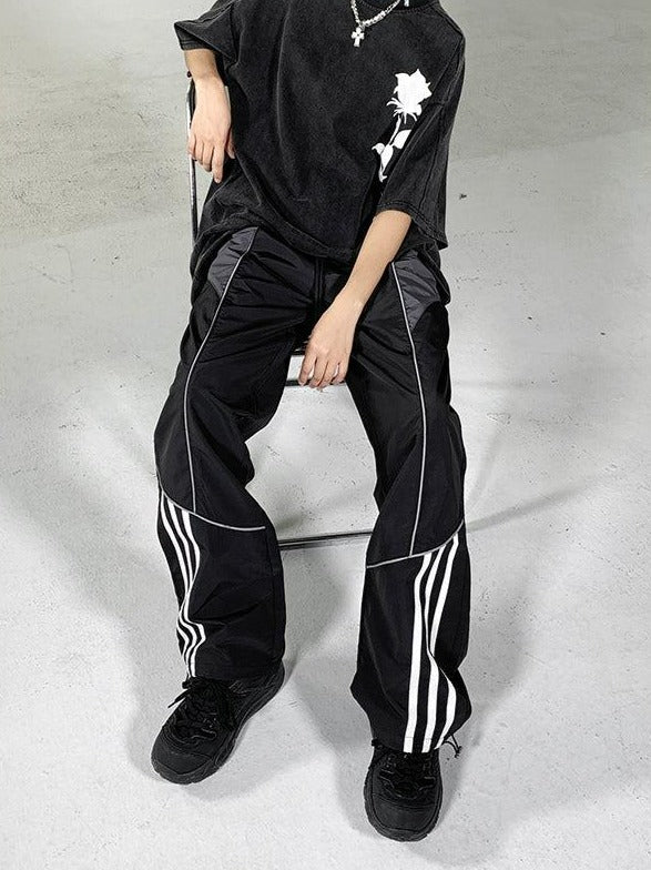 MaxDstr Casual Side Stripes Sports Pants Korean Street Fashion Pants By MaxDstr Shop Online at OH Vault